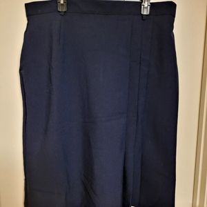 Union Made Navy Blue Pleated Uniform Skirt
